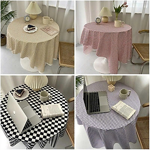 Khăn trải bàn kẻ caro nhựa PVC chống thấm nước  - Khăn decor phòng ăn 180 cm x 140 cm