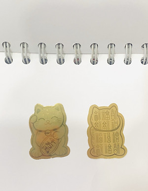 Miếng Dán Ốp Lưng Điện Thoại Mèo Chiêu Tài Vàng - Ốp Điện Thoại-MÈO THẦN TÀI CHIÊU TÀI  MAY MẮN NĂM MỚI