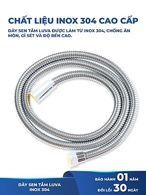 Combo vòi sen tăng áp LUVA VS4 kèm dây sen LUVA dài 1.5m