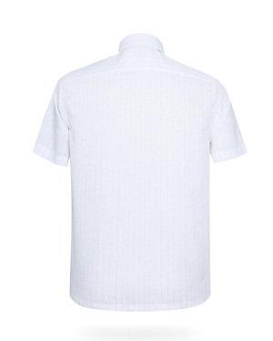 Áo sơ mi nam tay ngắn form suông vạt ngang Khatoco A1MN498T2-CNIN473-2603-N