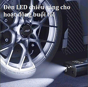 Máy Bơm Lốp Xe Máy Xe Đạp Không Dây Thế Hệ Mới 2025 150PSI LED Display Nhỏ Gọn Mạnh Mẽ Tự Động Ngắt Khi Đủ Hơi