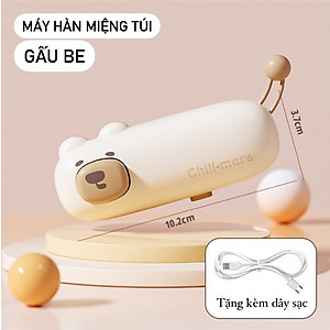 Máy Hàn Miệng Túi Cầm Tay Cute, Máy Ép Miệng Túi Đồ Ăn Vặt Sạc Pin Tích Hợp Nam Châm Kèm Đầu Cắt Tiện Dụng - Hàng Chính Hãng MINIIN