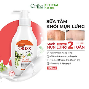 Sữa Tắm Giảm Mụn Lưng Oriss Giúp Giảm Thâm Mụn, Viêm Nang Lông Chai 300ml