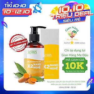 Gel Vệ Sinh Phụ Nữ Giảm Viêm Ngứa X2 Nano Nghệ Cocayhoala 150ml