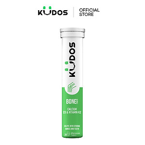 Thực phẩm bảo vệ sức khỏe KUDOS BONE HEALTH CALCIUM, D3 & VITAMIN K2 (20 viên/tuýp)