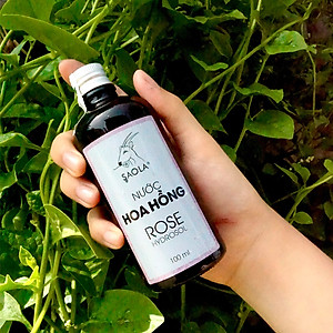 Nước hoa hồng thương hiệu Sao la (100ml): Dưỡng ẩm, làm se  khít lỗ chân lông, làm mịn và ngăn ngừa lão hóa da, làm sạch da, 100% thuần chay, từ tự nhiên, an toàn, lành tính - Hàng Chính Hãng