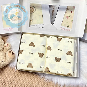 KHĂN TẮM XÔ MUSLIN GEE 2 lớp mềm mại, thấm hút, an toàn, 100x100cm, 100% organic cotton, thân thiện với da bé