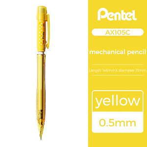 Bút chì kim Pentel Fiesta AX105C ngòi 0.5mm thiết kế hiện đại trang bị đầu tẩy 4 màu lựa chọn