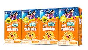 Thùng 48 hộp Sữa trái cây hương cam KUN 110ml/hộp
