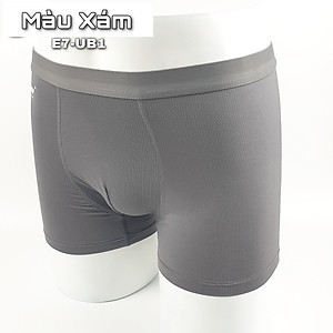 Quần lót nam Boxer thun co giãn 4 chiều, lưng thun nhỏ, công nghệ thoáng khí - màu Xám