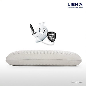 Gối Nằm Cao Su Thiên Nhiên  Liên Á Oval Grey  kích thước 45x65x12cm