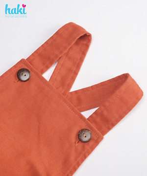 Bộ romper linen lưng chun cho bé trai bé gái Haki BL001, bộ body cho bé, baby bodysuit, set áo liền quần cho bé từ 6-13kg