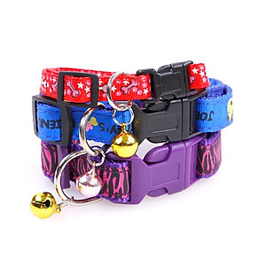 Vòng cổ có chuông bấm mở cho chó mèo (màu ngẫu nhiên)