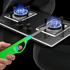 Bật Lửa Mồi Bếp Gas, Bếp Cồn An Toàn (Màu Sắc Ngẫu Nhiên) Dụng Cụ Mồi Lửa Cho Bếp Cồn, Bếp Gas Gia Đình, Quán Ăn