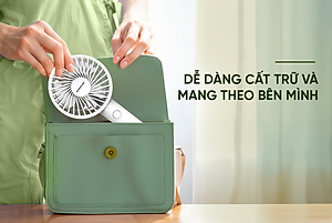 Quạt sạc mini cầm tay Sunhouse SHD7109 - Hàng chính hãng