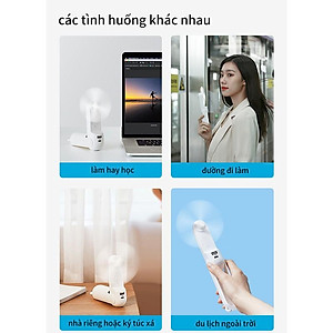 Quạt cầm tay mini JISULIFE đầu USB đa năng 4800mAh/2000mAh-Hàng chính hãng