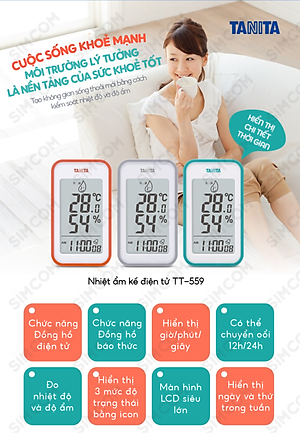 Nhiệt ẩm kế điện tử Tanita TT559 chính hãng nhật,Nhiệt ẩm kế cơ,Nhiệt ẩm kế điện tử,Nhiệt ẩm kế nhật,Nhiệt ẩm kế chính xác,Nhiệt ẩm kế phòng,Nhiệt ẩm kế trong phòng cho trẻ sơ sinh,Nhiệt ẩm kế treo tường,Nhiệt ẩm kế đo độ ẩm, Nhiệt ẩm kế tanita, Nhiệt ẩm
