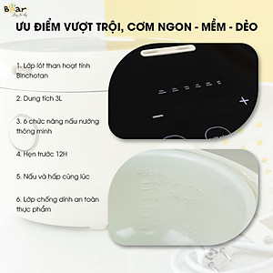 Nồi cơm điện tử đa năng 3L Bear SB-NC30B - Hàng chính hãng