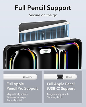 Bao Da dành cho iPad Pro 11 inch / iPad Pro 13 inch 2024 ESR Rebound Hybrid Case 360 - Hàng Chính Hãng
