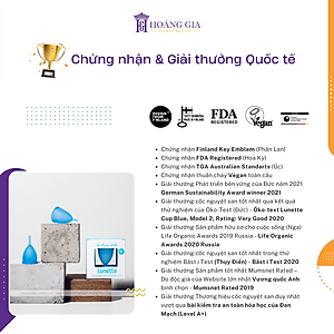 Cốc Nguyệt San Lunette (Màu Vàng) Nhập Khẩu Phần Lan - 100% Silicon Y Tế Cao Cấp Đạt Chuẩn FDA - Hàng Chính Hãng - Lunette Menstrual Cup Yellow (Size 1 hoặc Size 2)