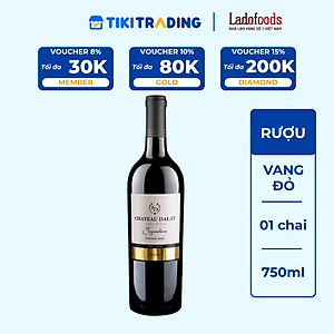 Rượu Vang Đỏ Ladofoods Chateau Dalat Signature Shiraz 750ml 13% - Kèm Hộp