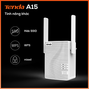 Tenda Bộ kích sóng Wifi A15 Chuẩn AC 750Mbps - Hàng Chính Hãng