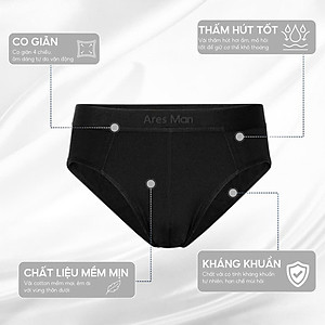 Quần lót nam, quần sịp nam tam giác Ares man cao cấp chất thun lạnh kháng khuẩn co giãn 4 chiều TGG Ares man