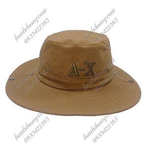 Mũ tai bèo nam thêu chữ A-X nón tai bèo lính vành rộng giúp chống nắng tốt với chất liệu vải cotton tốt mềm mại dễ thấm