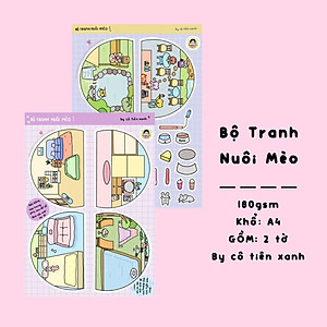 Bộ Tranh Tương Tác Cô Tiên Xanh - Nuôi Mèo