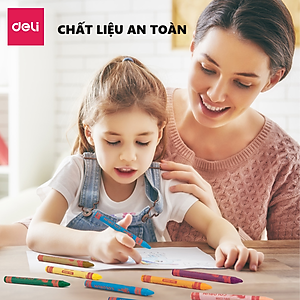Bút sáp nến Deli - 12 màu/18 màu/24 màu - 1 hộp - EC20800/EC20810/EC20820