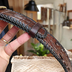 Thắt Lưng Cá Sấu [DÂY LIỀN NGUYÊN CON ĐAN VIỀN THỦ CÔNG RẤT ĐẸP VÀ BỀN]