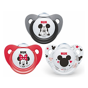 Bộ 2 Ti Giả Silicone Mickey Sleeptime Nuk NU34339 (6-18 tháng) - Mẫu Ngẫu Nhiên