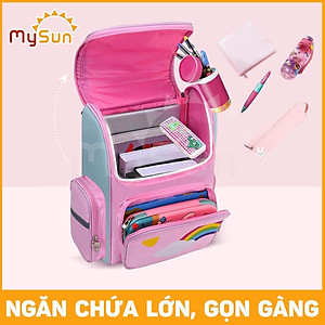 Balo cặp xách đi học sinh nam nữ chống gù cho bé trai gái cấp 1 tiểu học lớp 1 2 3 4 5 6 giá rẻ MySun