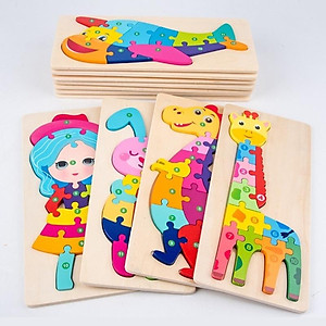 Combo 5 Tranh Ghép Gỗ 3D HT SYS Cho Bé, Tranh Nối Số Từ 1 - 10, Đa Dạng Màu Sắc Giúp Bé Phát Triển Trí Tuệ