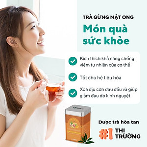 Trà Thảo Dược Gừng Mật Ong Hygie Giúp Giảm Các Triệu Chứng Ho Cảm, Đau Họng, Giảm Buồn Nôn, Giảm Đau Bụng Kinh