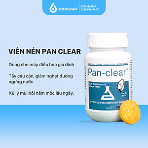 Viên nén thông tắc máy lạnh 1,5 tấn - Pan Clear màu vàng - Xử lý rong rêu, cặn bẩn - Hộp 10 viên