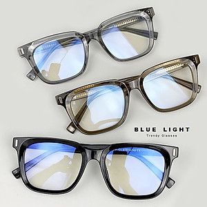 Gọng Kính Cận, Kính Giả Cận Nam Nữ Cao Cấp Nhựa Lõi Thép, Mắt Vuông To, Chống Ánh Sáng Xanh, Đen, Xám, Nâu Trà - BLUE LIGHT