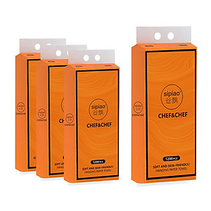 Khăn giấy 4 lớp treo tường dạng rút tiết kiệm, an toàn, tiện lợi