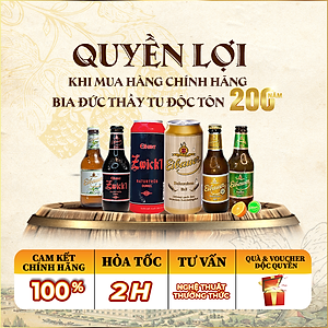 [BIA ĐỨC_SINCE 1810] Combo 2 Thùng Bia Tươi Thầy Tu EIBAUER HEFEWEIZEN HELL 5.2 ĐỘ - Bia Tươi Men Sống Thượng Hạng - Nhập Khẩu Chính Hãng