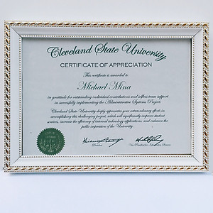 Combo 5 khung ảnh bằng khen  hoa văn A3,A4 - Khung ảnh treo tường kèm đinh tiện lợi