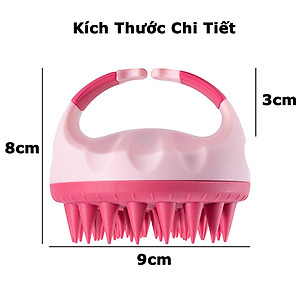 Lược Gội Đầu Massage KUNBE Gai Silicone Siêu Mềm Giảm Gàu, Ngăn Rụng Tóc