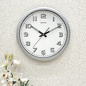 Đồng hồ treo tường Nhật Bản RHYTHM CMG805NR19, Kt 42.0 x 4.0cm, 1.4kg Vỏ nhựa. Dùng Pin.