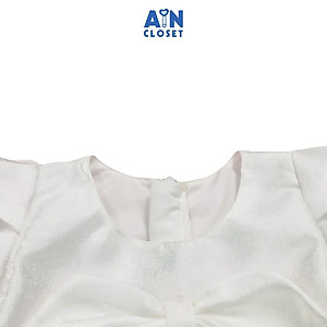 Đầm công chúa bé gái Họa tiết Nơ trắng tafta ánh nhủ - AICDBTLPK6DD - AIN Closet