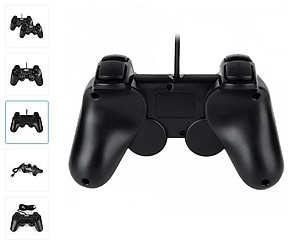 Tay cầm chơi game cho PC/Laptop cổng USB đen (có gạt Analog) có rung tay đơn - Hàng nhập khẩu
