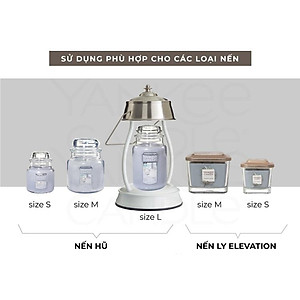 Đèn treo đốt nến Yankee Candle màu đen