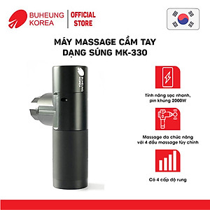 Súng massage đa chức năng Buheung MK-330, 4 đầu massage, 4 chế độ rung, bảo hành chính hãng 12 tháng