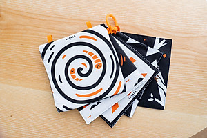 Bộ Đồ Chơi Thẻ Vải Lalala Baby 5 Chất Liệu Kích Thích Thị Giác Cho Trẻ Sơ Sinh