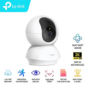 Camera Wifi TP-Link Tapo C210 Độ Phân Giải 3MP Lưu trữ 256GB Giám Sát An Ninh - Hàng Chính Hãng