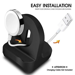 Giá Đỡ dành cho Dock Sạc Apple Watch Silicon Chống Đứt Gãy Dây Đế Sạc Đồng Hồ_ Hàng Nhập Khẩu