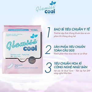 Băng vệ sinh thảo dược Glamiss Cool Combo BVS chăm sóc toàn diện Ngày Đêm Hàng ngày